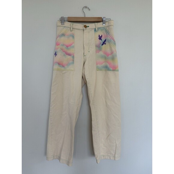 Big Bud Press Pants - Big Bud Press Limited Edition Summer Dream Airbrush Rainbow Size Small